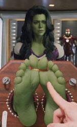 bondage green_hair green_skin marvel marvel_cinematic_universe marvel_comics mattmurdog she-hulk she-hulk:_attorney_at_law tickle_torture tickling_feet