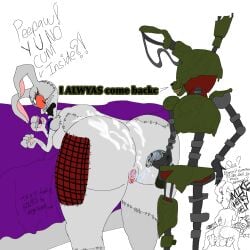 babiduh backshot bodily_fluids burntrap cowgirl_position cum cum_in_pussy cum_inside cumshot doggy_style duo ejaculation female five_nights_at_freddy's five_nights_at_freddy's_3 from_behind_position from_front_position genital_fluids hi_res male male/female on_bottom on_top scottgames screaming sex springtrap springtrap_(fnaf) unwanted_cumshot unwanted_ejaculation vanny_(fnaf) william_afton y_u_no