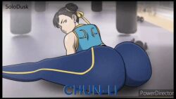 2d animated ass ass_shake big_ass bubble_butt capcom chun-li loop looping_animation mature_female milf shaking_ass shaking_butt sitting solodusk57 splits street_fighter twerk yoga_pants