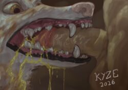 ambiguous_gender bodily_fluids canid canine canis domestic_dog duo el_kyze fellatio feral feral_penetrated genital_fluids hi_res human human_on_feral human_penetrating human_penetrating_feral interspecies male mammal oral penetration penile sex sharp_teeth simple_background teeth teeth_showing urine urine_in_mouth urine_stream watersports zoophilia