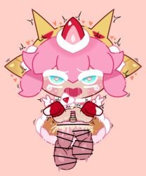 1boy chibi cookie_run femboy gay lorennsfw male strawberry_crepe_cookie yaoi