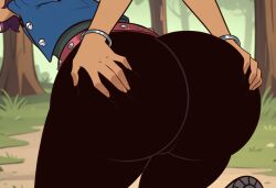 ai ai_art ai_assisted ai_generated ass ass_focus ass_grab black_pants blue_jacket booty booty_focus booty_grab bubble_ass bubble_butt buttocks civitai enormous_ass enormous_butt fat_ass fat_booty fat_butt female forest forest_background from_behind grabbing_ass grabbing_butt grabbing_own_ass grabbing_own_butt grass gripping_ass gripping_butt hands_grab luzifer_(the_owl_house) purple_hair red_belt silver_bracelet squeezing_ass squeezing_butt squeezing_own_ass squeezing_own_butt tan_body tan_skin tan_skinned_female the_owl_house the_owl_house_(finale) the_owl_house_oc the_owl_house_original_character thicc thicc_ass thicc_butt trees viewer_pov webcomic
