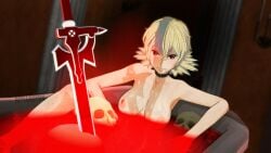 1female 1girl 1girls blonde_hair choker female female_focus female_only hellsing hellsing_ultimate helsing mylladinx seras_victoria smile solo solo_focus tagme