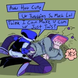 clip_studio_paint_(medium) clitoral_stimulation clitoris cliveisawesome223 deltarune deltarune_chapter_2 deltarune_chapter_3 dialogue digital_art digital_drawing_(artwork) digital_media digital_media_(artwork) english english_dialogue english_text erect_clitoris half-dressed half_clothed legs_apart pussy pussy_juice pussy_tickling queen_(deltarune) robot robot_boy robot_girl robot_on_robot robot_only self_upload shirt_up speech_bubble tenna_(deltarune) text text_bubble tickle_fetish tickling tickling_clit tickling_clitoris tickling_pussy