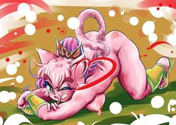 1girls anthro breasts cat feline female fur furry kemono large_breasts long_hair mammal meeya pink_fur pink_hair rpg_densetsu_hepoi tail