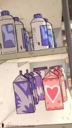 1girls abbie_(chelodoy) animated anthro anthro_only blue_fur bob_cut bunny_ears bunny_girl chelodoy choker lifting_shirt looking_at_viewer original red_hair shirt_lift shirt_up short_hair small_breasts solo solo_female tank_top tank_top_lift titty_drop video