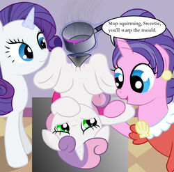 3girls blue_eyes cookie_crumbles_(mlp) cutie_mark_crusaders english_text female female_only friendship_is_magic funnel green_eyes my_little_pony ohohokapi pussy rarity_(mlp) smooth_skin solo_focus sweetie_belle_(mlp) text unicorn vagina vaginal_insertion