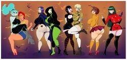 6+girls 8girls ass big_breasts big_thighs black_hair blonde_hair blue_hair breast_squeeze breasts breasts_bigger_than_head breasts_pressed_together brown_hair cleavage cloak crossover crossover_pairing crossover_shipping curvy_female danny_phantom disney disney_channel eastern_and_western_character ember_mclain fangs female female_only flirtatious flirting ghost_girl ghostbusters ghostlessm glasses grabbing_skirt green_hair grey_skin gym_leader halloween hanna-barbera hellsing high_heels hotel_transylvania janine_melnitz jumpsuit kim_possible leotard lifting_leg lifting_shirt looking_back looking_over_shoulder massive_ass massive_breasts massive_thighs mavis_dracula multiple_females multiple_girls nickelodeon nintendo pale_skinned_female panties pokemon pokemon_(anime) pokemon_rgby ponytail purple_hair raven_(dc) red_hair sabrina_(pokemon) sabrina_(pokemon_anime) scooby-doo seras_victoria shego short_hair sitting_on_lap spanking_ass spanking_butt standing teen_titans the_real_ghostbusters thick_ass thick_thighs vampire vampire_fangs vampire_girl velma_dinkley visible_underwear white_panties yuri zettai_ryouiki