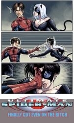 age_difference bitch felicia_hardy kicking meme peter_parker punching revenge ultimate_spider-man_(2000)