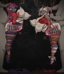 2boys 2girls ameng ameng_(katena1990) anal_hook anal_insertion ankles_tied armbinder arms_behind_back ass azur_lane barely_clothed big_ass big_breasts big_cock blindfold blindfolded blonde_hair bondage bound breast_milk_squirt breasts crying crying_with_eyes_open cum cum_in_pussy cum_in_uterus cum_inside duke_of_york_(azur_lane) erect_nipples exposed_breasts female female_focus femsub filled_womb fucked_silly gag gagged hair_pull heart high_heels hogtie howe_(azur_lane) male milk_squirt movement_lines nipples nonconsensual panties_on_head penis pulling_hair purple_hair pussy rape rope rope_bondage skindentation stomach_bulge stomach_deformation swinging_breasts tagme tape_gag taped_hands tears tight_bondage tights torn_clothes vaginal_penetration x-ray