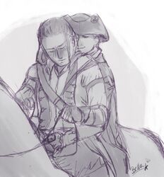 american_revolution assassin's_creed_(series) assassin's_creed_iii connor_kenway gay history male_only monochrome paul_revere penis rough_sketch ubisoft