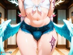 ai_generated angel angel_wings anime ass beautiful big_dick big_penis fat_ass femboy gay genitals halo hentai hips hips_wider_than_shoulders jibril_(no_game_no_life) long_hair male male_only massive_penis multicolored_hair no_game_no_life partially_clothed penis pink_hair pretty pretty_boy slim_waist smooth_skin thick_thighs trap uncensored userzon very_long_hair waist wings yaoi yellow_eyes