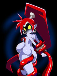 andersonicth breasts female nega-shantae red_hair shantae smooth_skin squid_baron tentacle tentacle_sex tied_up yellow_eyes