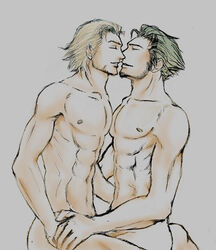 2boys basch_fon_ronsenburg beard final_fantasy final_fantasy_xii imminent_kiss male_only tagme vossler_azelas yaoi