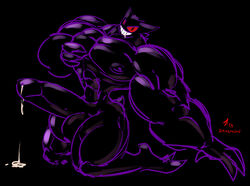 black cum dragmon evil gengar ghost hyper male male_only muscles nintendo penis pokemon spirit video_games