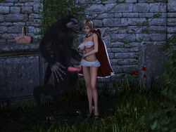 3d anthro anthro_on_female anthro_on_human big_bad_wolf canine cape dizzydills erection female female_on_anthro fit_female frilled_skirt frilled_top grass graveyard hand_on_penis human human_on_anthro little_red_riding_hood male miniskirt night penis picnic picnic_basket red_cape sasha sex skimpy_clothes slim_waist straight werewolf wolf