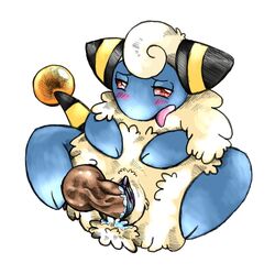 disembodied_penis erection female male mareep nintendo penis plain_background pokemon pussy pussy_juice red_eyes straight tranquilmyst vaginal_penetration white_background white_fur