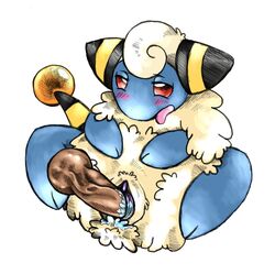 disembodied_penis erection female male mareep nintendo penis plain_background pokemon pussy pussy_juice red_eyes straight tranquilmyst vaginal_penetration white_background white_fur