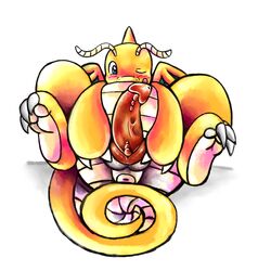 dragonite erection feral male nintendo penis plain_background pokemon pokemon_(species) solo tranquilmyst video_games white_background