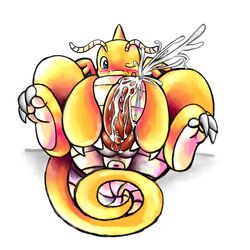 1boy cum cumshot dragonite erection male male_only nintendo orgasm penis plain_background pokemon pokemon_(species) solo tranquilmyst video_games white_background