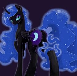 alicorn ass cutie_mark dark_persona edit equine female friendship_is_magic horn horse justpony masturbation my_little_pony nightmare_moon_(mlp) plain_background pony princess_luna_(mlp) pussy pussy_juice solo tentacle vaginal_penetration wings