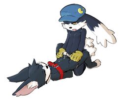 anal ball_gag bondage closed_eyes collar cum eyes furry gag gay hat klonoa klonoa_(series) male masturbation orange_eyes seth-iova sex_slave sex_toy underwear