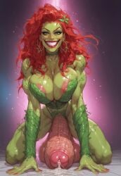 ai_generated big_breasts big_butt big_penis dc dc_comics detailed futa_only futanari gwee huge_breasts huge_cock hyper_penis large_breasts poison_ivy realistic veiny_penis