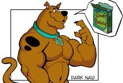 anthro bara barazoku canine collar darknaigart domestic_dog furry great_dane male male_only muscles muscular nude scooby-doo scooby-doo_(character) solo solo_male