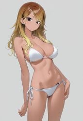 ai_generated breasts female female_only grey_background looking_at_viewer nai_diffusion oc original original_character solo stable_diffusion swimsuit tagme