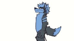 2023 animated anthro belly belly_inflation black_body black_fur blue_body blue_fur burping canid canine canis english_text fart fur inflation male mammal neon_(zombieslaya336) sokkacherimoya solo stomach_bulge tail tail_motion text tube_in_ass wolf