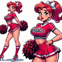 ai_generated archie_andrews archie_comics cheerleader miniskirt mtf_transformation riverdale rule_63