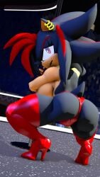 3d animated ass clickyclacky high_heels rule_63 sega shadow_the_hedgehog sonic_(series) sonic_transformed_(series) source_filmmaker stripper_pole tagme twerking video