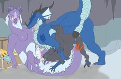 anal anal_sex anus avian balls blue_scales breasts canine claws cum cunnilingus cuntboy dragon female feral full-package_cuntboy gryphfalcon gryphon herm hermaphrodite horn intersex knot male maleherm multi_genitalia oral oral_sex penetration penis purple_scales pussy rein_(amaterasu1) sex taernyll tail_sex vaginal_penetration wings wolf