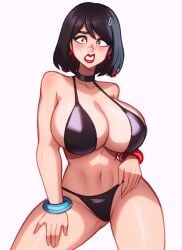 big_breasts big_thighs bikini bikini_bottom bikini_top black_hair boobs_bigger_than_head breasts_bigger_than_head evie_(fortnite) fortnite fortnite:_battle_royale hourglass_figure huge_ass huge_breasts light-skinned_female light_skin magaska19 seductive_body seductive_female seductive_pose short_hair surprised_expression swimsuit swimwear thick_legs thick_thighs thighs tits_bigger_than_head