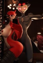 3d_(artwork) absurd_res anthro ass avian balls beak bird blue_body blue_feathers bodily_fluids breasts cartoon_network cellphone darkflash23 demon digital_media_(artwork) duo electronics feathers female genitals glowing glowing_eyes helluva_boss hi_res holding_object holding_phone looking_at_viewer male male/female margaret_smith_(regular_show) multi_eye multicolored_body nipples nude one_eye_closed open_mouth owl owl_demon penetration penis phone red_body red_eyes regular_show selfie sex smartphone smile stolas_(helluva_boss) tail tail_feathers white_body white_feathers