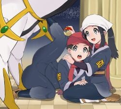 akari_(pokemon) arceus female female_supporting_yaoi nintendo pokemon pokemon_(species) pokemon_legends:_arceus rei_(pokemon) sana_(37pisana) tagme