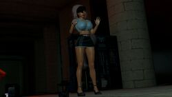 3d big_breasts bioshock bioshock_infinite black_hair breasts busty comic elizabeth_comstock female female_focus female_only ghost hourglass_figure makeup possessed possession scelusnizer short_hair tagme wide_hips