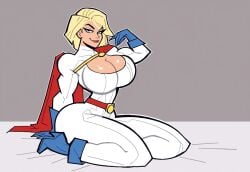 ai_generated big_breasts cartoony dc_comics gwee huge_breasts kara_danvers kara_zor-el large_breasts muscular