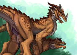 anal anal_sex cum cum_inside doggy_style dragon from_behind furry furry_only gay male no_humans penetration syrinoth