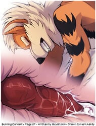 2013 anal anal_sex anthro arcanine burning_curiosity canine closed_eyes comic cum cum_in_ass cum_inside erection furry herraardy incest male male_only mammal nintendo orgasm penetration penis pokemon pokemon_(species) scy_storm sex tyson_ardor yaoi