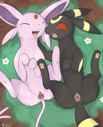 anus eeveelution espeon female fur furry_ears furry_tail nintendo nude pokemon pokephilia presenting presenting_pussy pussy red_eyes spread_legs spreading tail tom_smith tongue umbreon video_games