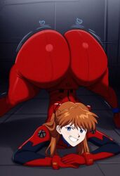 ai_generated artist_request ass ass_bigger_than_head ass_focus ass_up asuka_langley_sohryu big_ass blue_eyes bodysuit clothed disproportional dumptruck_ass female female_focus female_only huge_ass hyper hyper_ass jack-o_pose massive_ass neon_genesis_evangelion on_floor plump plump_ass plump_thighs pov presenting presenting_hindquarters red_clothing skin_tight skin_tight_suit skinsuit skintight slightly_chubby slightly_chubby_female smile smug solo solo_female solo_focus tease teasing teasing_viewer thick_thighs tight_clothes tight_clothing tights twintails wide_hips