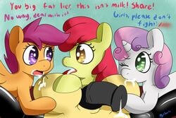 apple_bloom_(mlp) big_breasts boltswift breasts crotchboob cub cum cum_on_tongue cutie_mark_crusaders equine female friendship_is_magic furry futa_on_female futanari hair horn horse horsecock intersex lactation milky_way_(character) milky_way_(mlp) milky_way_(oc) my_little_pony pegasus penis pony rubber scootaloo_(mlp) straight_hair suckling sweetie_belle_(mlp) unicorn wings young