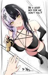 1girls breasts english_text femdom hololive hololive_english hololive_english_-advent- large_breasts shiori_novella