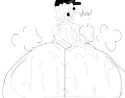 1boy 1femboy dat_ass dumptruck_ass dumptruck_butt fat_ass femboy glasses oc original_character roblox starverstar000 steam sweat sweatdrop uncolored