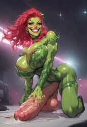 ai_generated big_breasts big_butt big_penis dc dc_comics detailed futa_only futanari gwee huge_breasts huge_cock hyper_penis large_breasts poison_ivy realistic veiny_penis