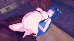 1boy 1girls 3d animal_genitalia animal_penis animated bear_ears bear_girl belly_button big_belly blue_eyes blue_hair canine_genitalia canine_penis choker cum cum_drip cum_in_pussy cum_inflated_belly cum_inside cumflation el_joshypoonsfw female fujikura_uruka hair_between_eyes hair_ornament hands_behind_back indoors inflation interspecies knot knotted_penis knotting koikatsu large_insertion large_penis lifted_by_another lifted_sex light-skinned_female light_skin long_hair male medium_breasts mp4 nail_polish navel nipples no_sound phase_connect phase_origins short_eyebrows stomach_bulge streaked_hair thick_eyebrows tight_fit two-tone_hair vagina vaginal_penetration vaginal_sex video virtual_youtuber vtuber werewolf