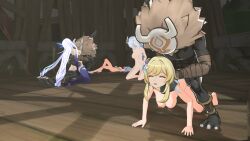 2025 2boys 3d 4girls breasts choking female genshin_impact group hilichurls_(species) interspecies kamisato_ayaka lumine_(genshin_impact) male monster multiple_females multiple_girls multiple_males raped raped_by_monster sex shenhe_(genshin_impact) skirk_(genshin_impact) straight thunderanim