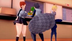 1boy 1femboy 1girls animated ass ass_spank big_ass big_butt bubble_ass bubble_butt fart fart_cloud fart_fetish farting farting_at_viewer female femboy fully_clothed hojo_(meowdazeus) huge_ass huge_butt male male_fart meowdazeus ordering_food penis recording recording_on_phone rubbing_penis shaking_ass shaking_butt shirou_(meowdazeus) spanked spanked_butt wobbling_ass
