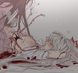 fujiwara no mokou from touhou by alulue1